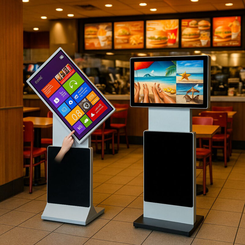 Vertical Rotary Digital Touchscreen Advertising Signage